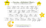 Kids Cursive Alphabets Tracing Chart With Stars Cursive