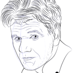 Learn How To Draw Gordon Ramsay Famous People Step By