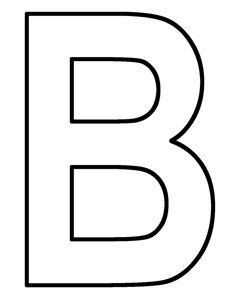 Letter B Coloring Pages Preschool And Kindergarten