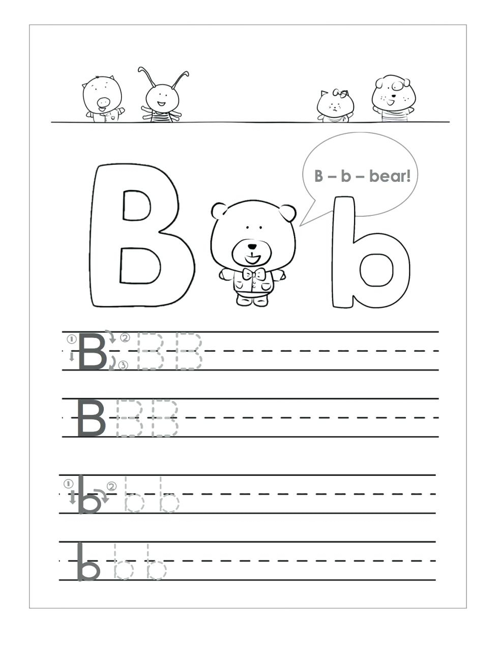 Letter B Worksheets To Learning Letter B Worksheets 