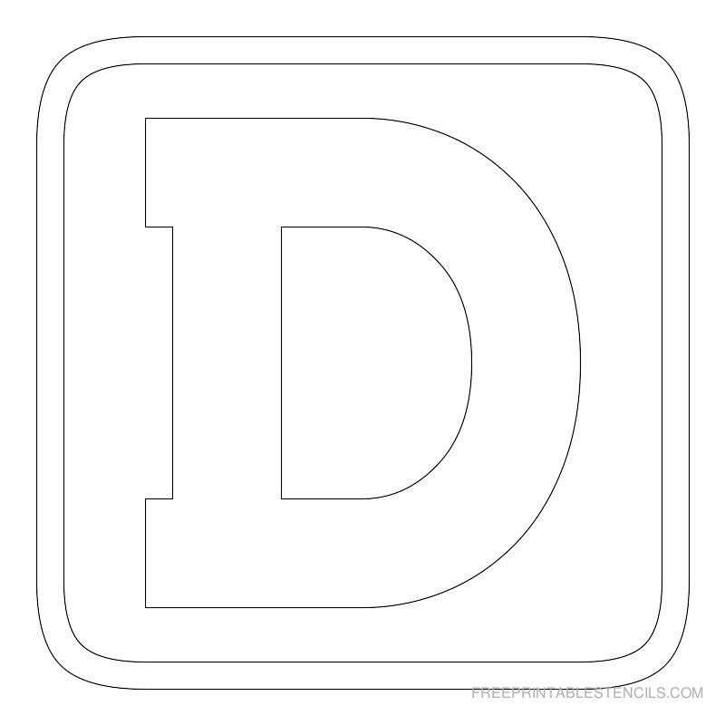 Letter D Printables Printable Block Letter Stencils 
