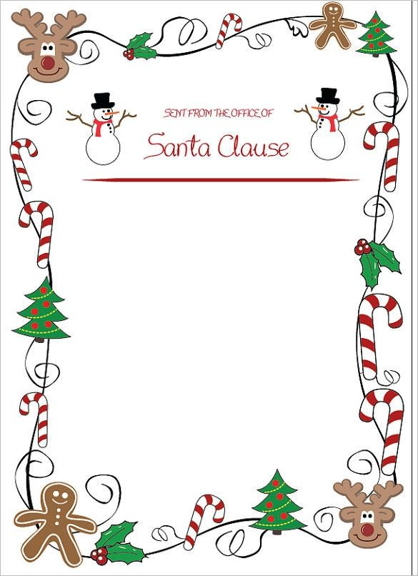Letter From Santa Template Cyberuse By Blank Letters From 