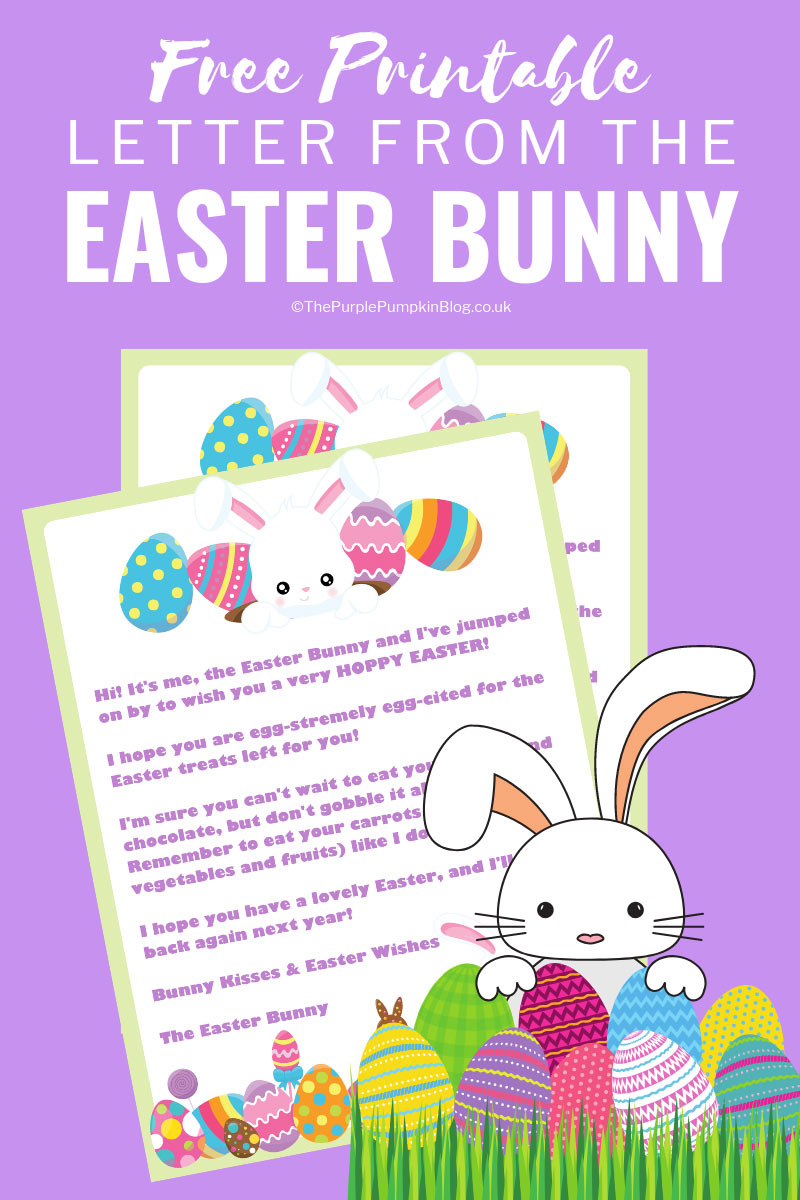 Letter From The Easter Bunny Free Printable The Purple 