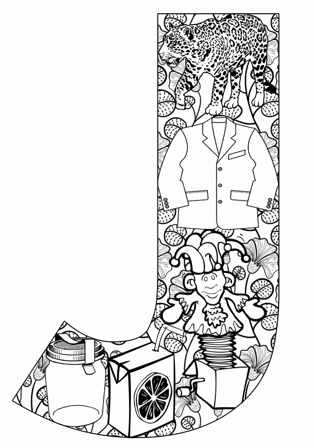 Letter J Coloring Sheet Coloring Home
