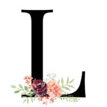 Letter L Floral Monogram Printable Letter Nursery Art