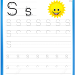 Letter S Is For Sun Handwriting Practice Worksheet Free
