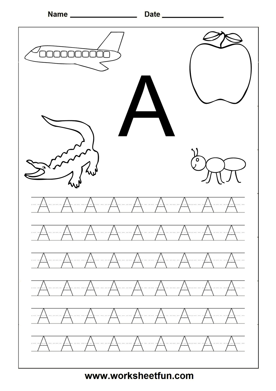 Letter Tracing Alphabet Worksheets Free Alphabet 