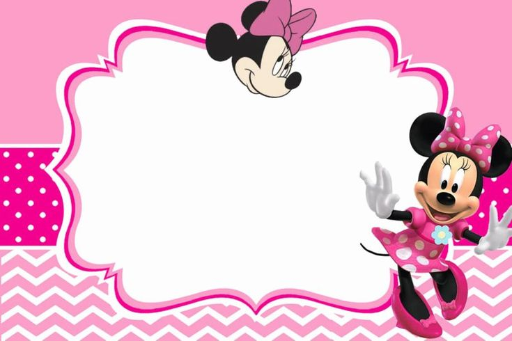 Minnie Mouse Blank Invitation Template Elegant Minnie 