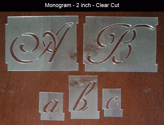 Monogram Alphabet Stencil Set SP Stencils