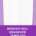 Monthly Bill Organizer Template Printable PDF