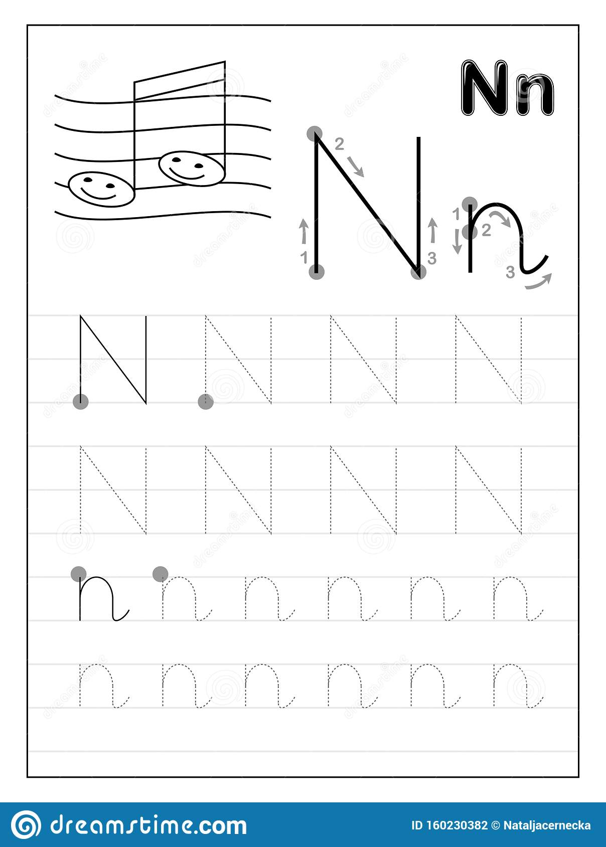 N Letter Tracing AlphabetWorksheetsFree