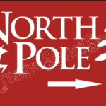 North Pole Sign Stencil North Pole Reindeer Christmas