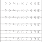 Number Tracing 1 10 Worksheet FREE Printable