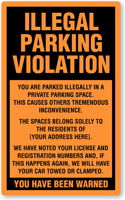 Parking Violation Notice Template FREE DOWNLOAD 