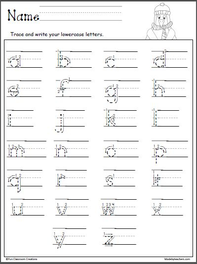 Penguin Lowercase Letter Formation Printable Lower Case 