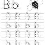 Printable Letter B Tracing Worksheet With Number And Arrow