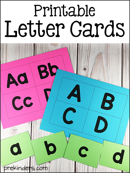 Printable Letter Cards PreKinders