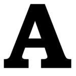 Printable Solid Black Letter A Silhouette Alphabet