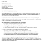 Project Manager Cover Letter Example Writing Tips