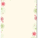 Red Green Flakes Letterhead Christmas Stationery