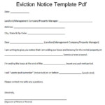 Sample Eviction Notice Template Pdf Eviction Notice