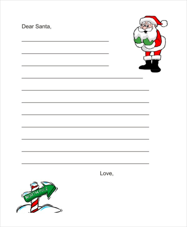 Santa Letter Template 9 Free Word PDF PSD Documents 