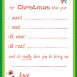 Santa Letter Template Free Printable Free Dear Santa