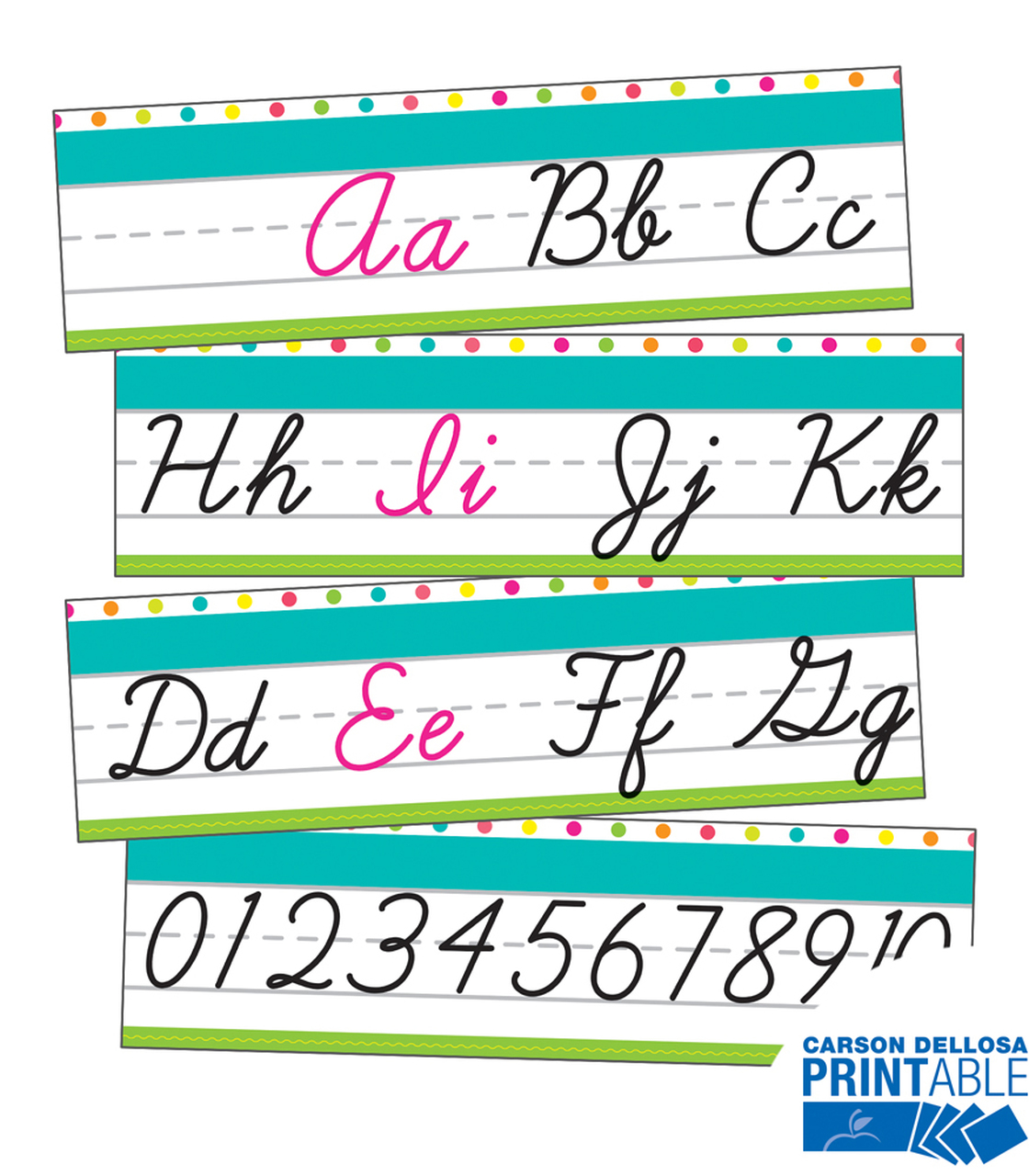 Simply Stylish Tropical Cursive Alphabet Line Printable 