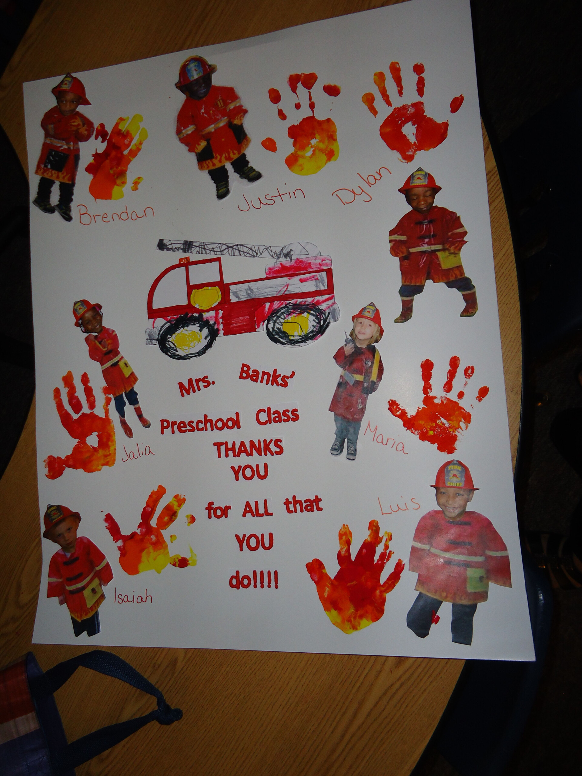 Thank You Poster For The Fire Department Made By Robin 