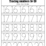 Tracing Numbers 1 20 Free Printable Worksheets Learning