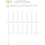 Tracing Vertical Lines education printable worksheet