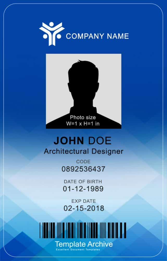 Vertical ID id card templateid card template Business