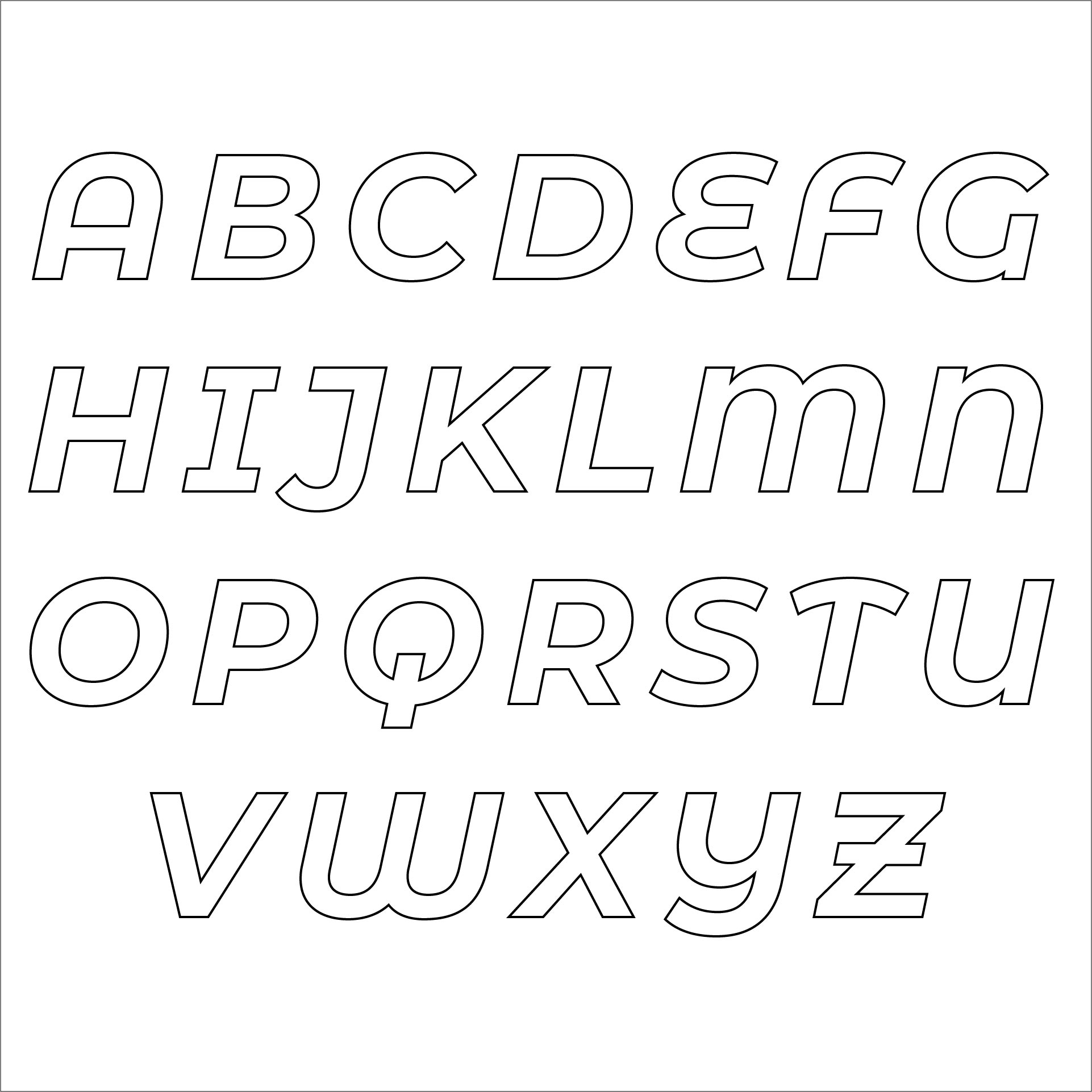 10 Best Free Printable Alphabet Stencil Letters Template 