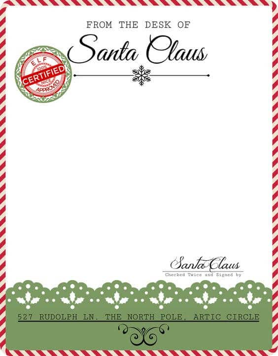 15 Free Printable Letters From Santa Templates 