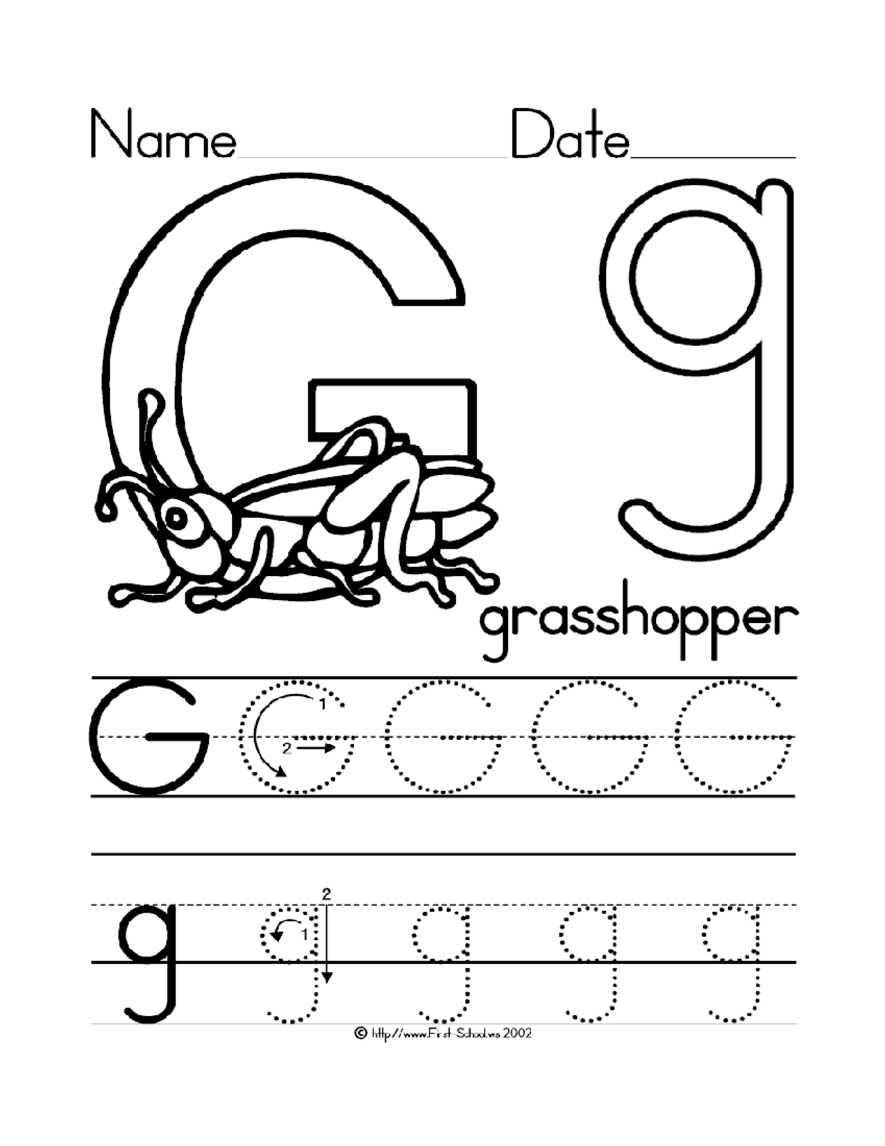 16 Best Images Of Traceable Letter G Worksheet Letter G 
