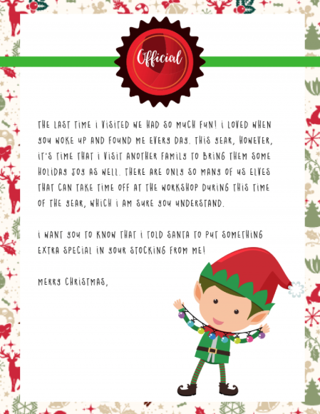 20 Elf On The Shelf Departure Letters Many NEW Ideas
