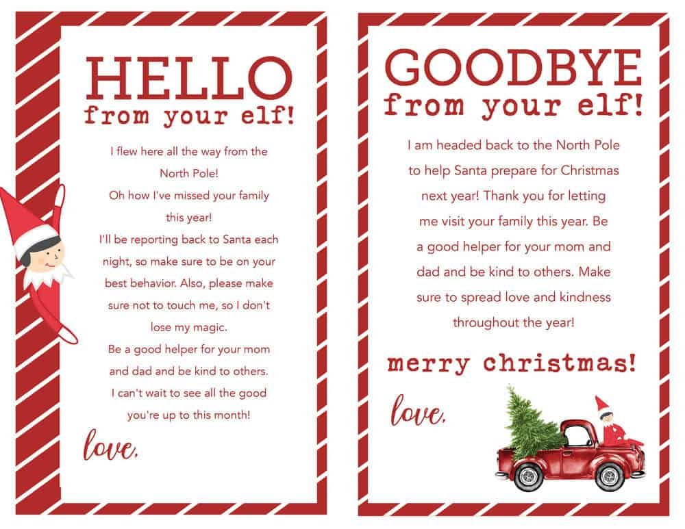 21 Elf On The Shelf Letter Templates Free Download
