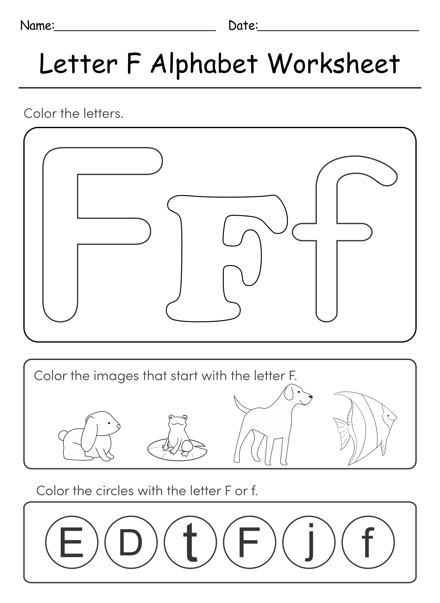 8 Best Free Printable Alphabet Worksheets Letter F 