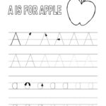 A Letters Alphabet Coloring Pages Preschool Tracing