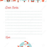 A4 Christmas Letter To Santa Claus Template Decorated