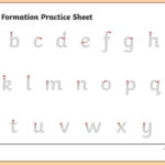 ABC Letter Formation Alphabet Handwriting Practice Sheet