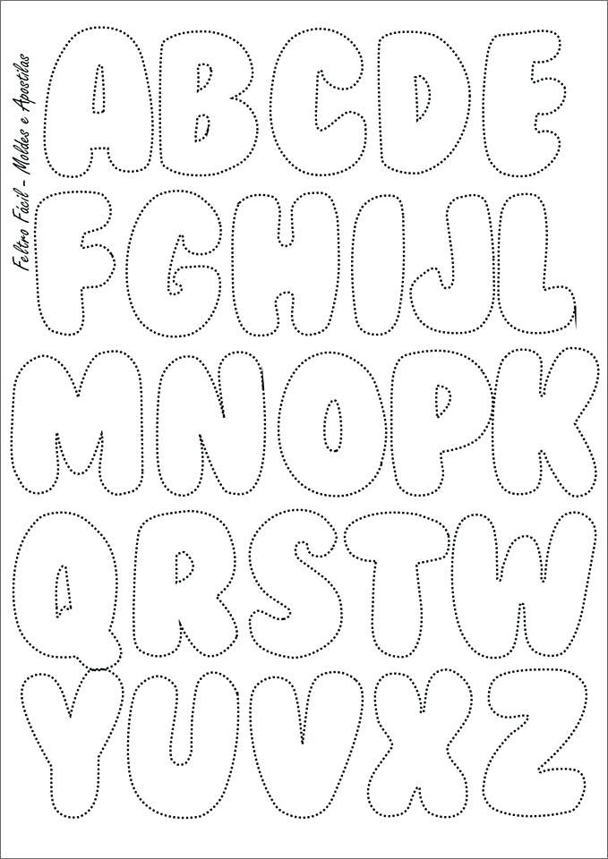 Bubble Letter Template Free Printable Letters And Numbers 
