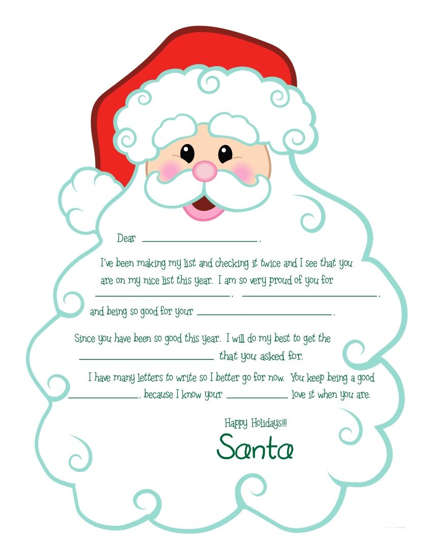 Christmas Lettering Santa Letter Template Santa Letter 