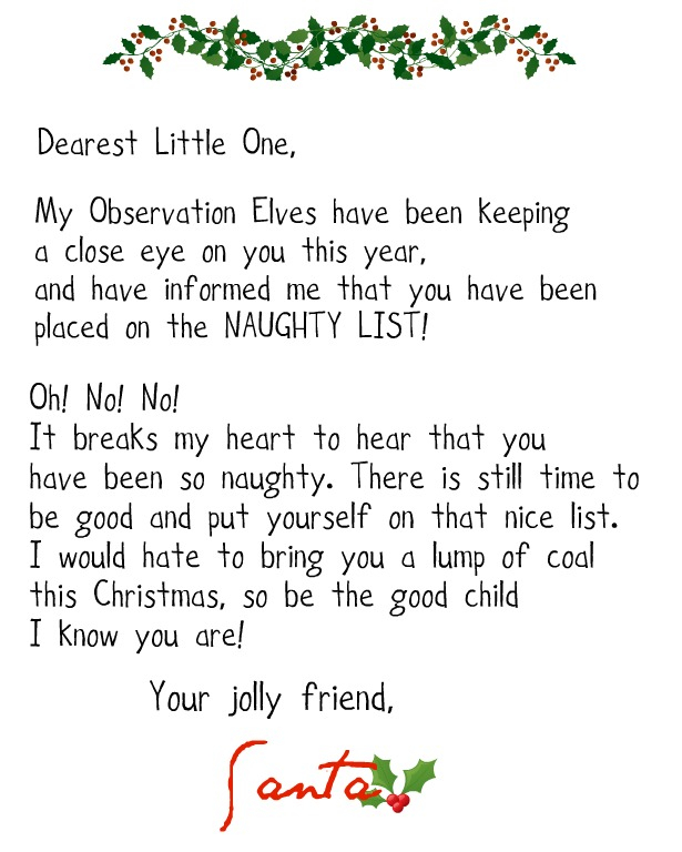 Crafty Confessions Nice And Naughty Letters From Santa 