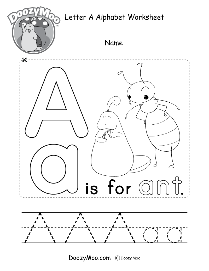 Cute Uppercase Letter A Coloring Page Free Printable 