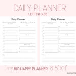 DAILY PLANNER Printable Letter Size Planner 8 5x11 Day On