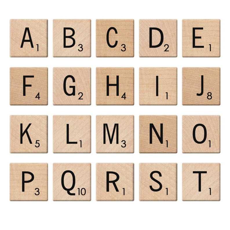 Digital Alphabet Scrabble Tiles Digital And Printable 