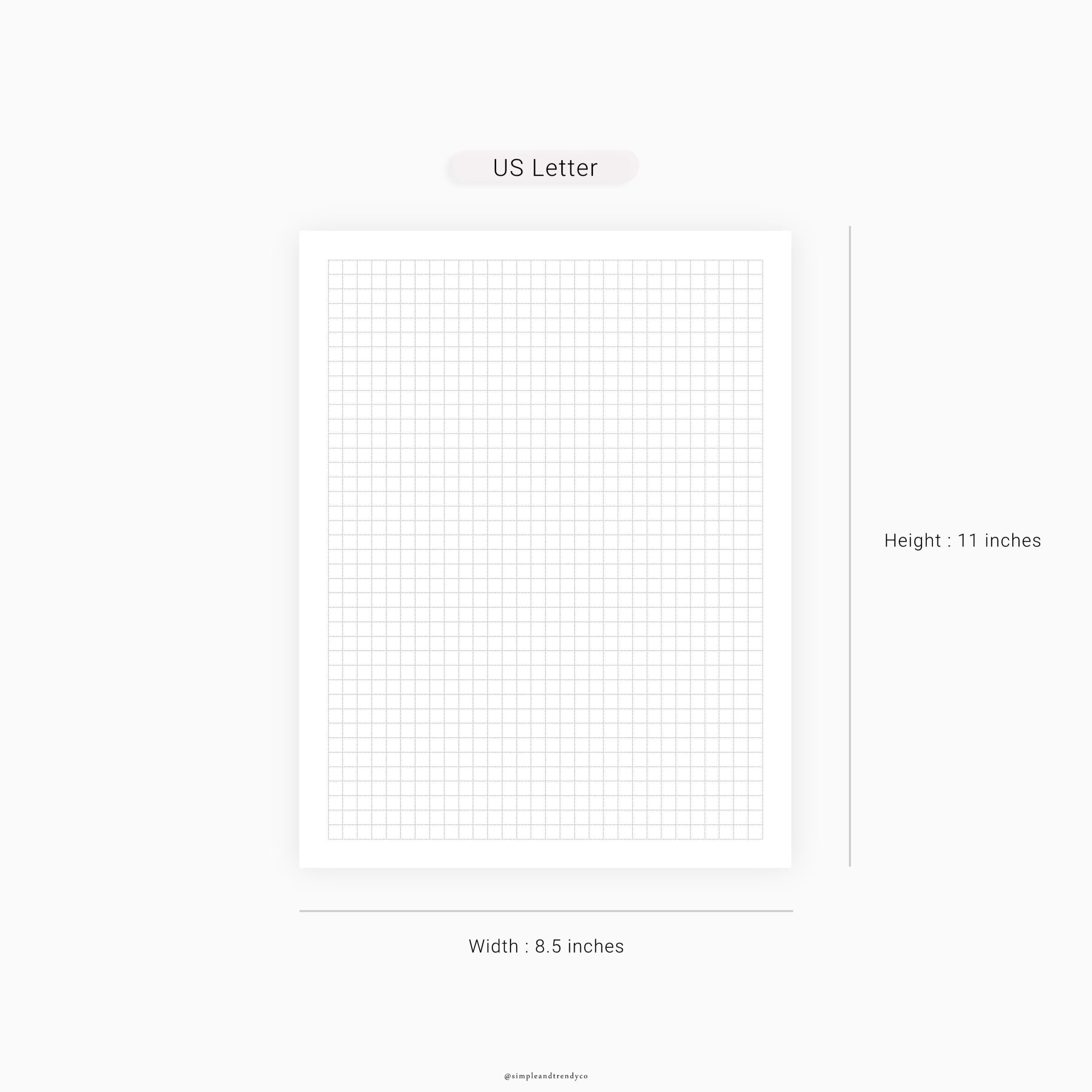 Dot Grid Lined Paper A4 US Letter Size Printable Writing 
