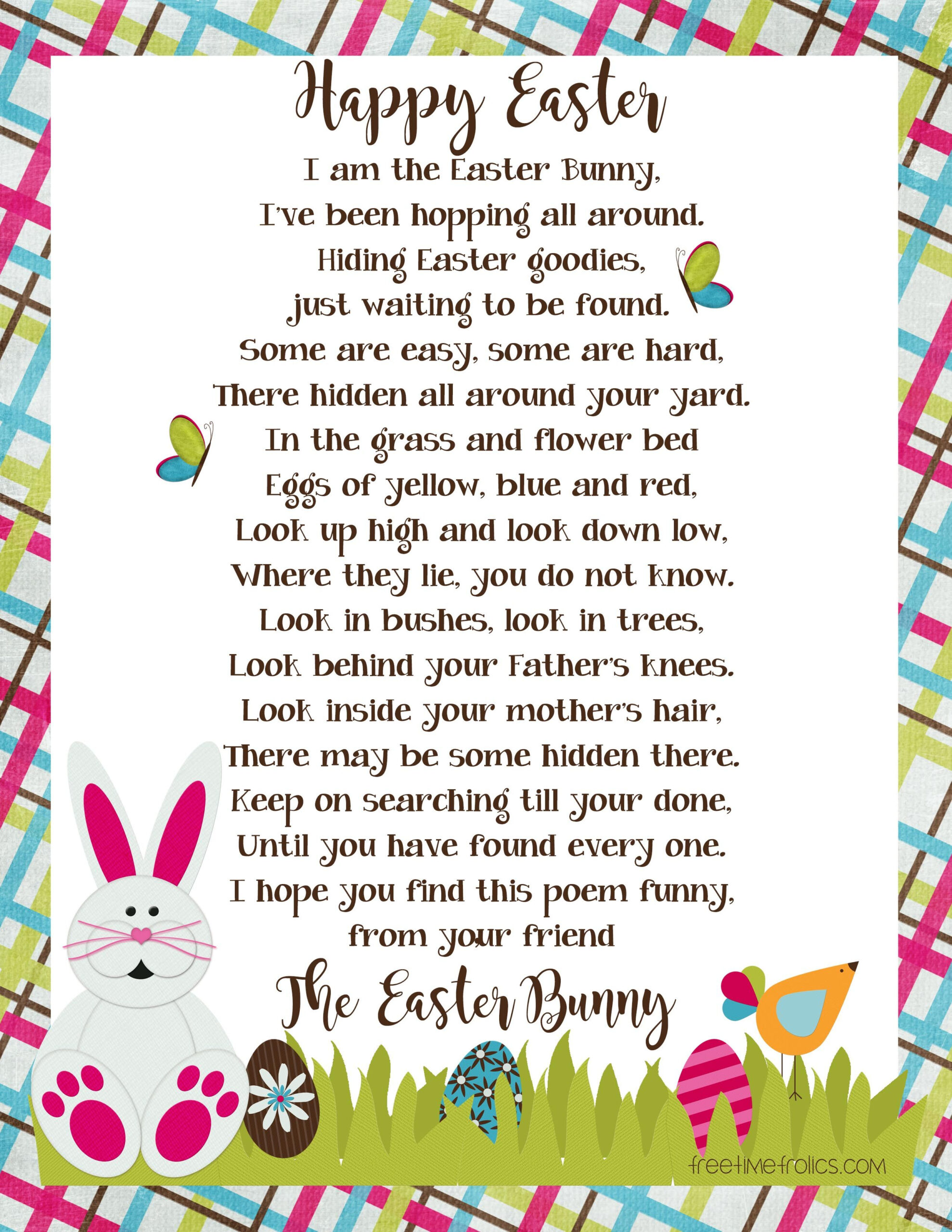 Easter Bunny Letter Image Free Time Frolics Easter