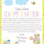 Easter Bunny Letter Template Kids Easter Letter For Basket
